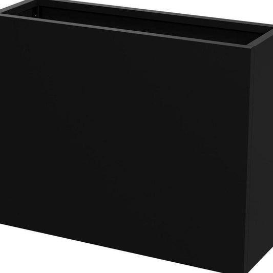 24" X 30" Black Metal Rectangular Pot Planter