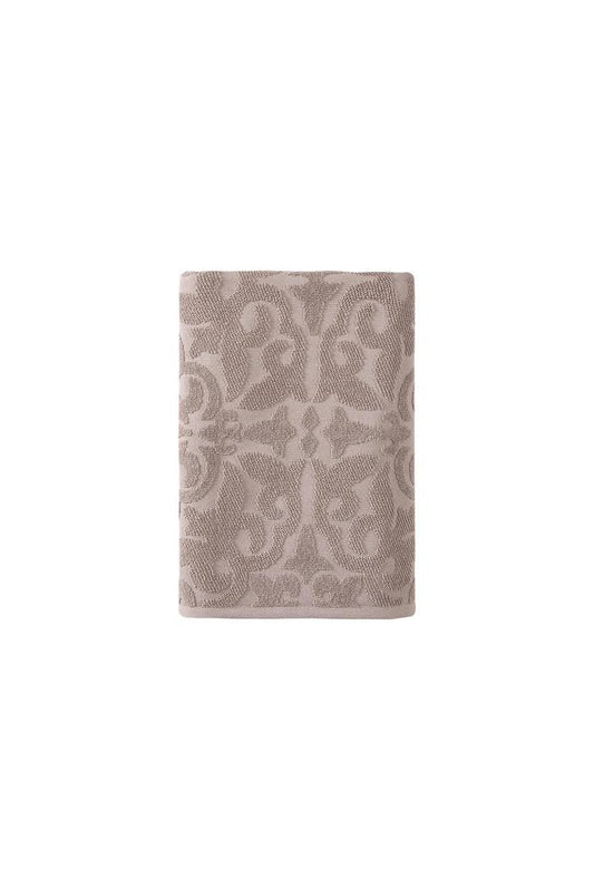 Light Brown Turkish Cotton 27" X 54" Damask Bath Towel