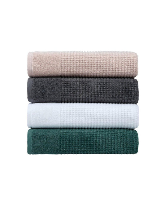 White Turkish Cotton 27" X 54" Checkered Bath Towel