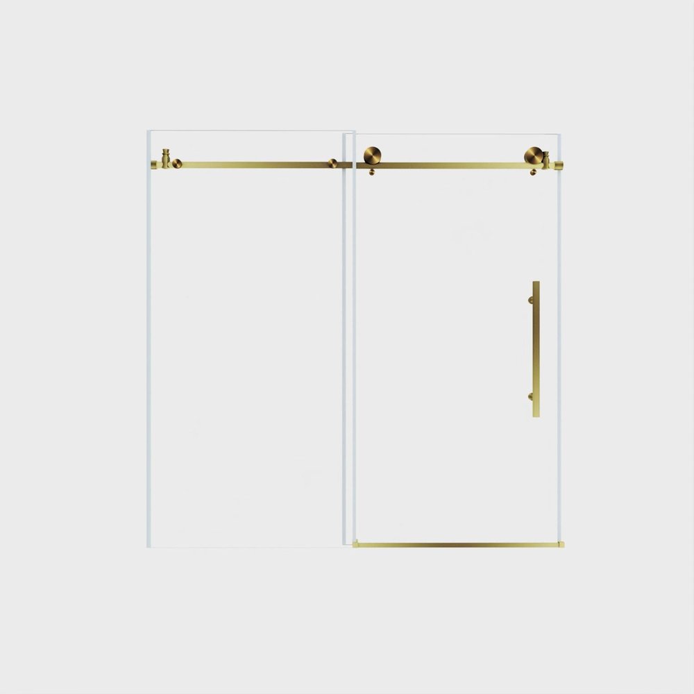60" X 60" Tempered Glass Shower Door HomeRoots