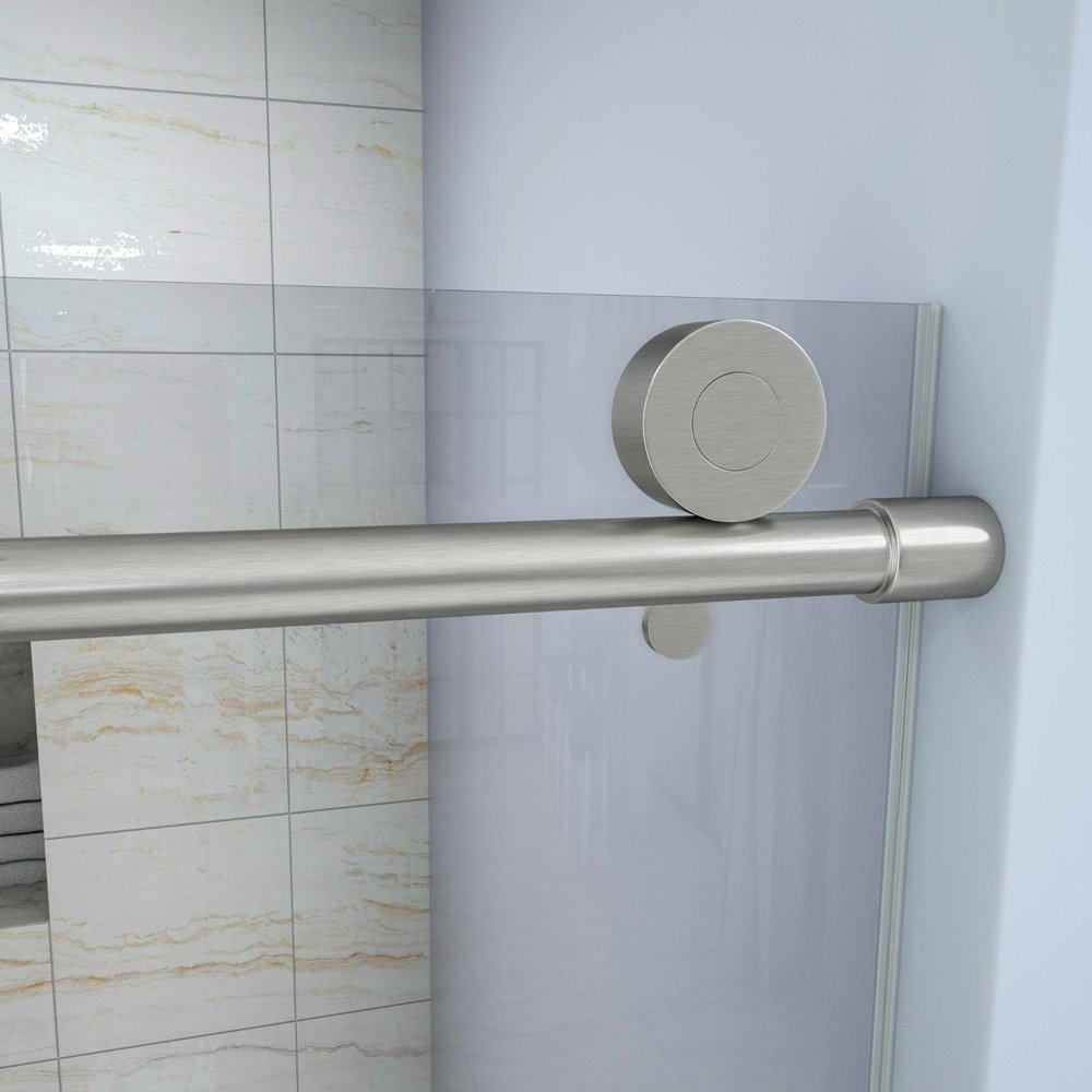 76" X 48" Aluminum And Tempered Glass Shower Door HomeRoots