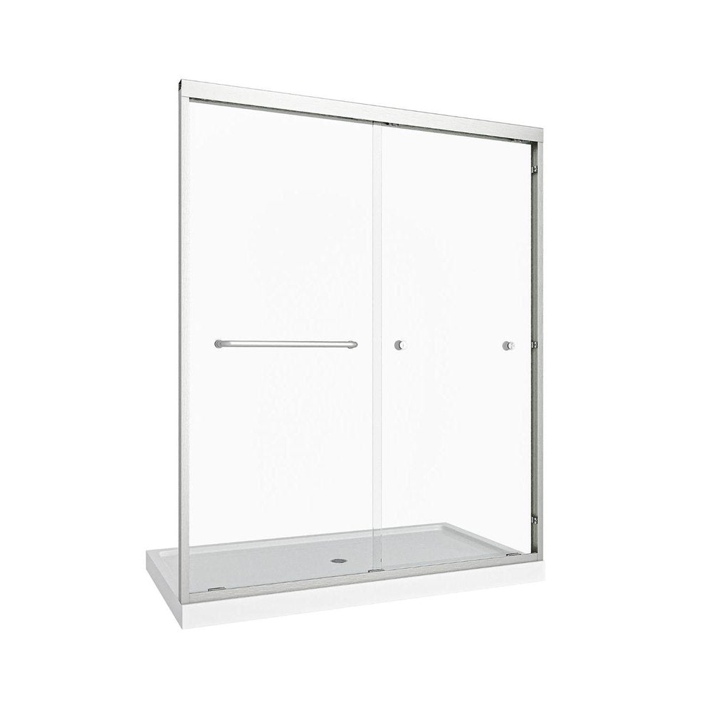 72" X 60" Aluminum And Tempered Glass Shower Door HomeRoots