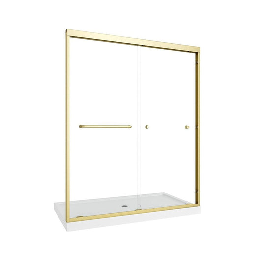 72" X 60" Aluminum And Tempered Glass Shower Door