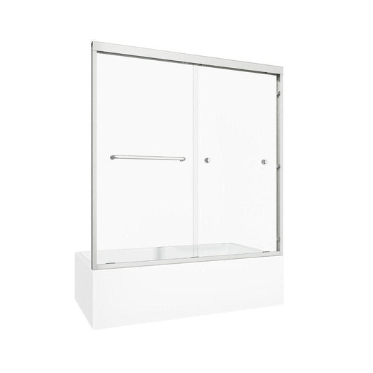 60" X 60" Aluminum And Tempered Glass Tub Door