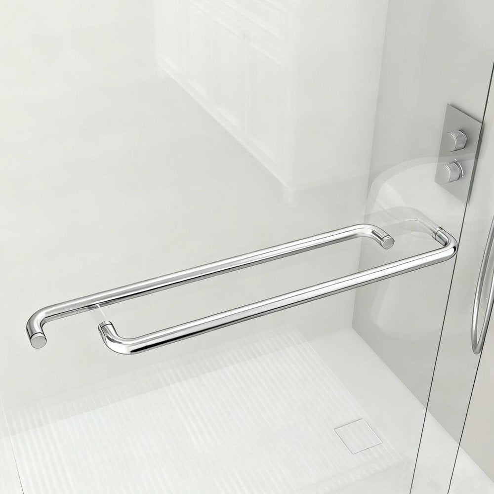 72" X 48" Aluminum And Tempered Glass Shower Door HomeRoots