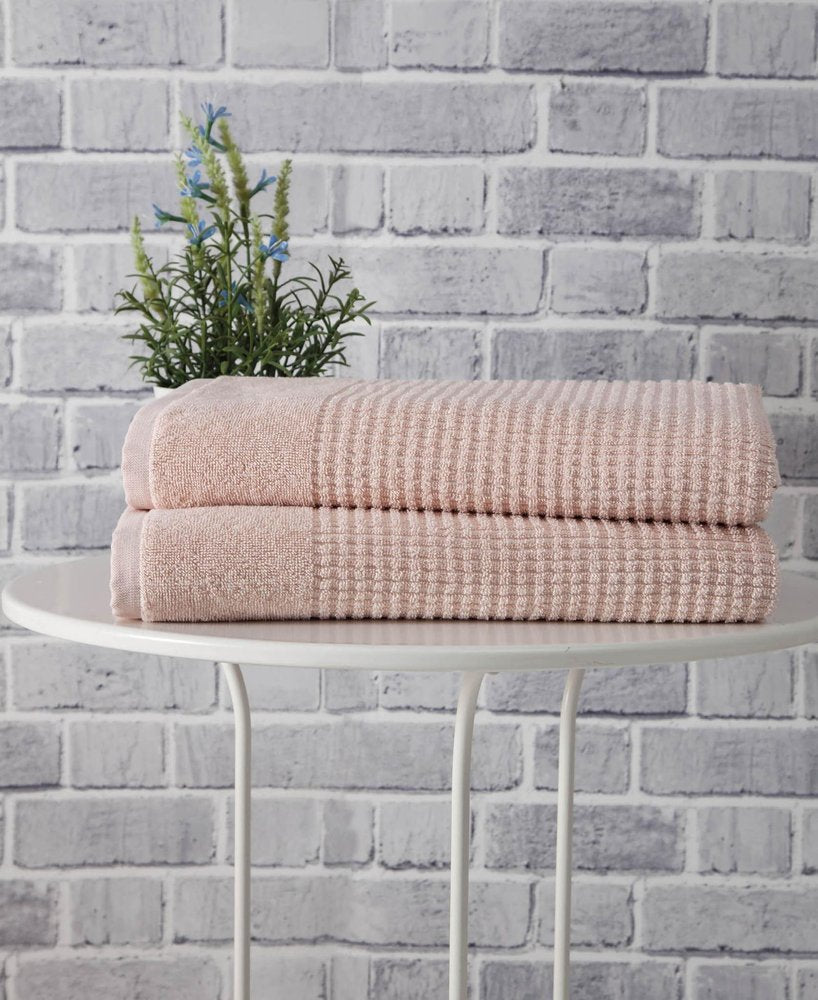 Set of Two Dark Gray Polka Dots Turkish Cotton 27" X 54" Bath Towels HomeRoots
