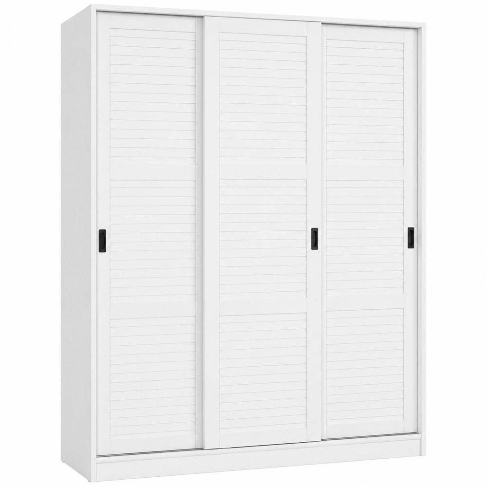 72" White Solid Wood Three Door Combo Dresser HomeRoots
