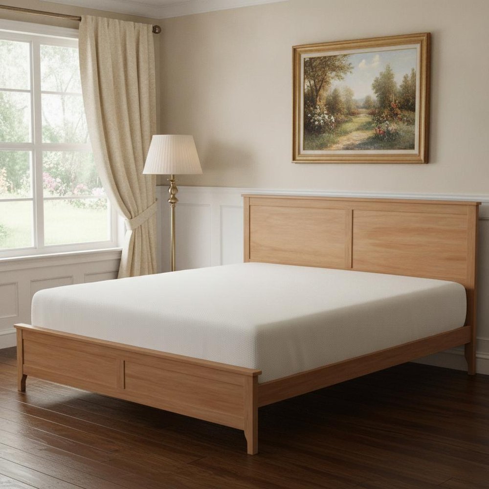 Natural Solid Wood King Bed Frame HomeRoots