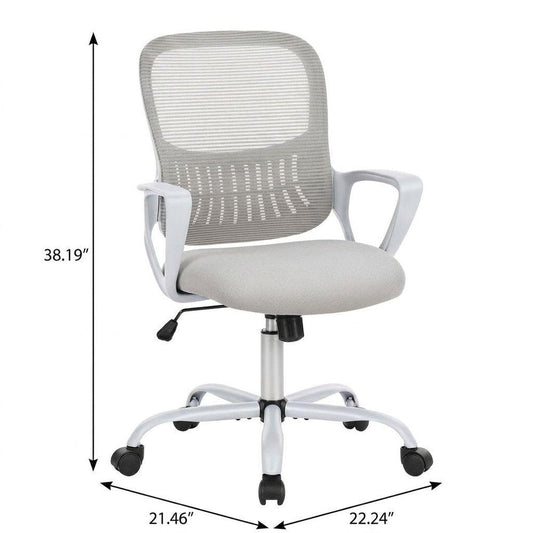 Gray Swivel Rolling Office Chair