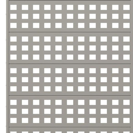 Set Of Two Gray Geometric Steel 12 Outdoor Privacy Screen