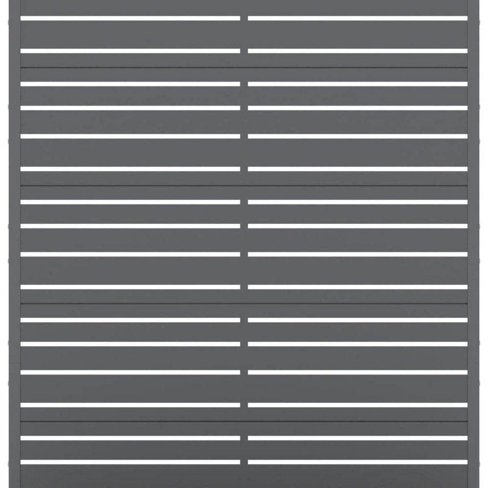 72" Gray Striped Metal Outdoor Privacy Screen HomeRoots