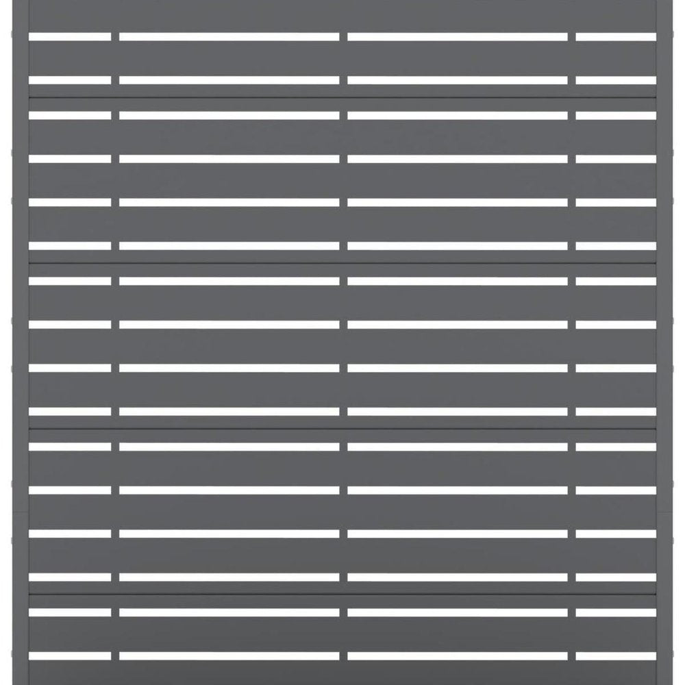 72" Gray Striped Metal Outdoor Privacy Screen HomeRoots