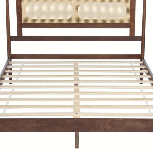 Natural Solid Wood King Bed Frame