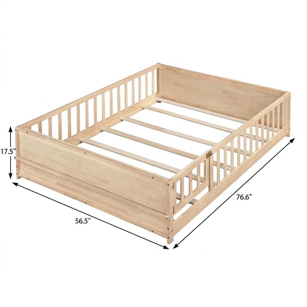 Espresso Solid Wood Full Bed Frame HomeRoots