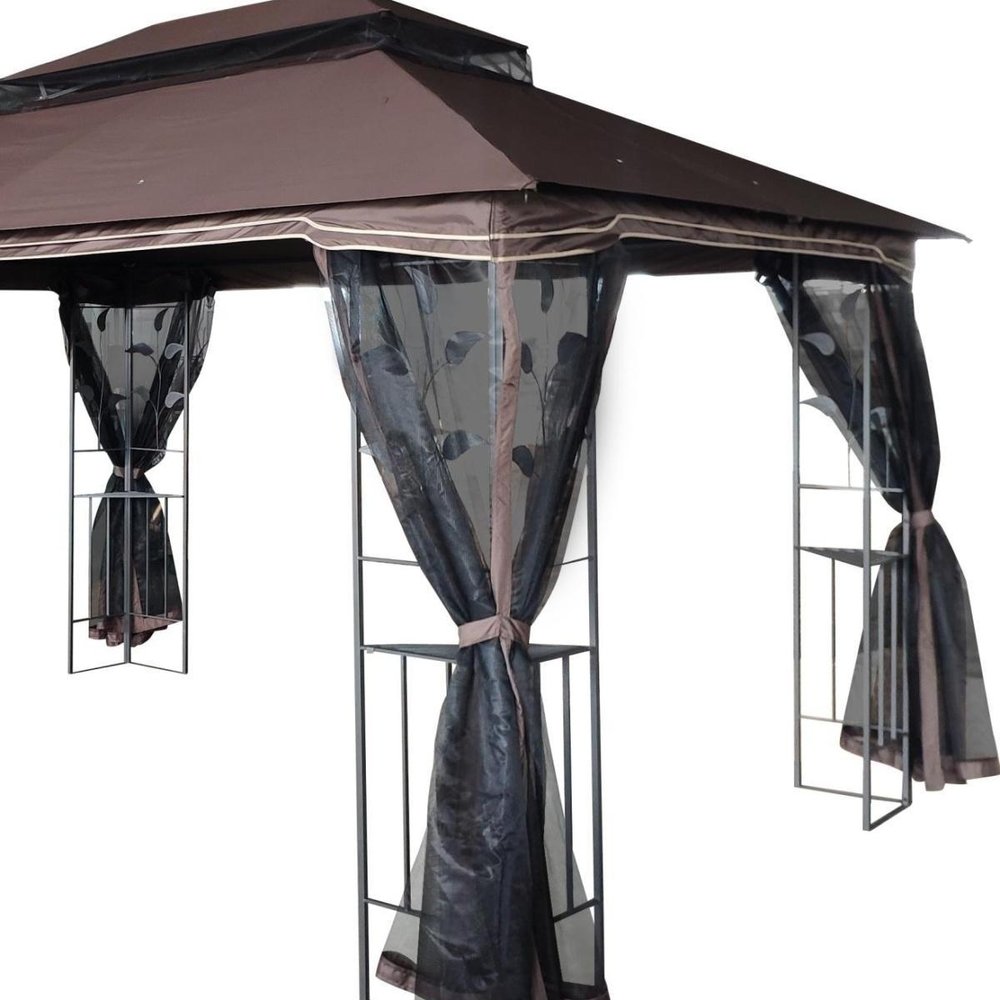 157" X 157" Gray Metal Gazebo HomeRoots