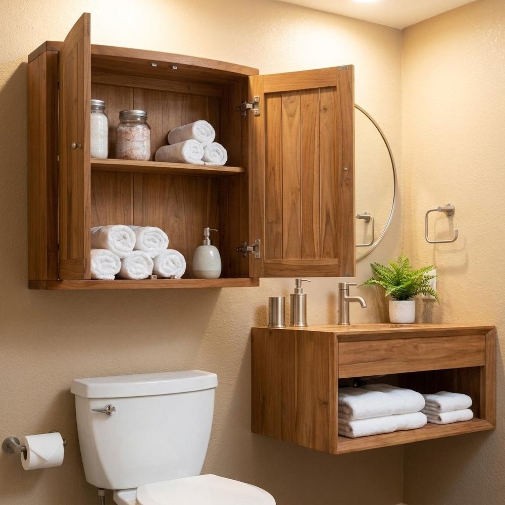 Small Bathroom Storage Ideas: Medicine Cabinets, Over-the-Toilet Units, Shelves and Slim Linen Cabinets