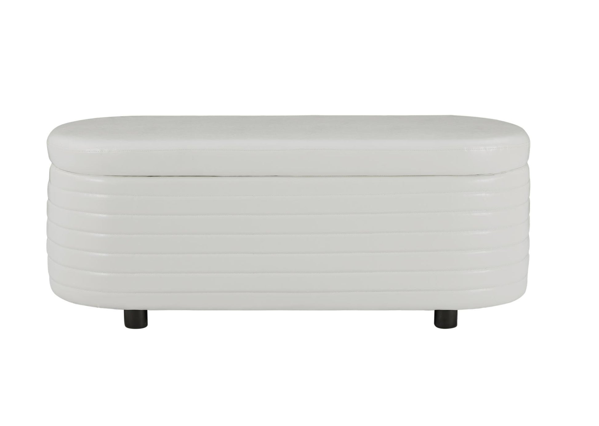 Multi-functional storage PU material sofa stool. - FurniFindUSA