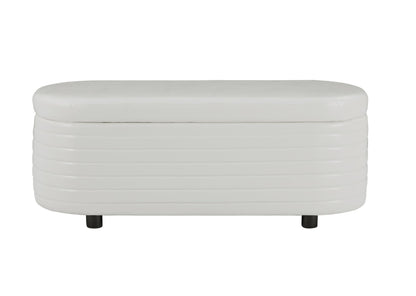 Multi-functional storage PU material sofa stool. - FurniFindUSA