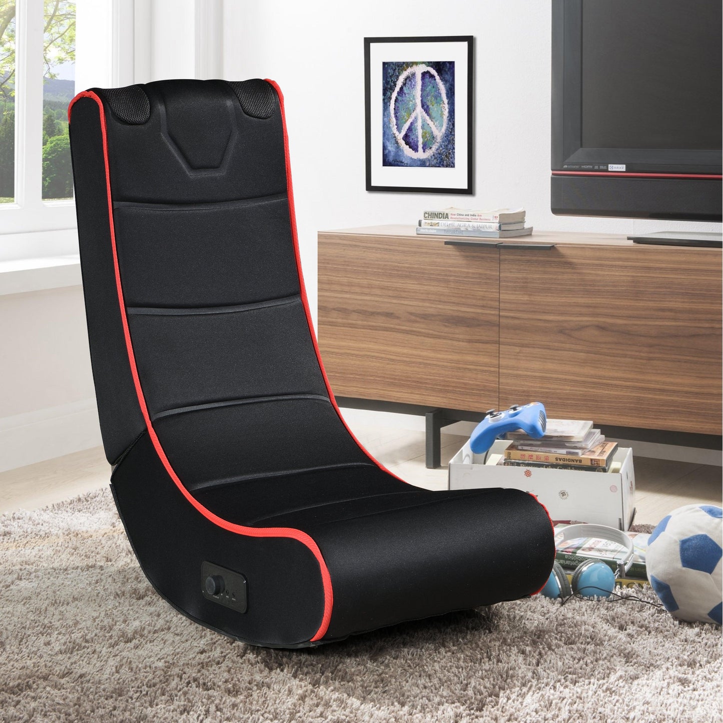 FOLDABLE GAMING CHAIR WITH ONBOARD SPEAKERS - FurniFindUSA