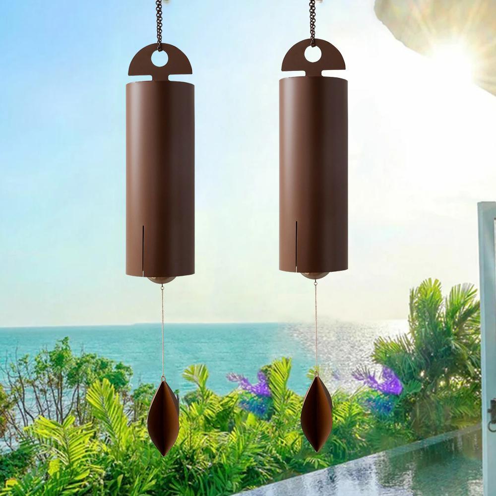 Outdoor Wind Chimes Heroic Windbell Antique Wind Bell, Deep Resonance Serenity Bell, Metal Cylinder Wind Chimes - FurniFindUSA