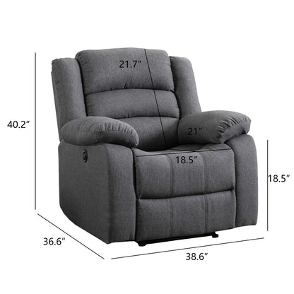 Classic Electric Recliner with Soft Cushion and Back, Small Sofa with Comfortable Armchair - FurniFindUSA