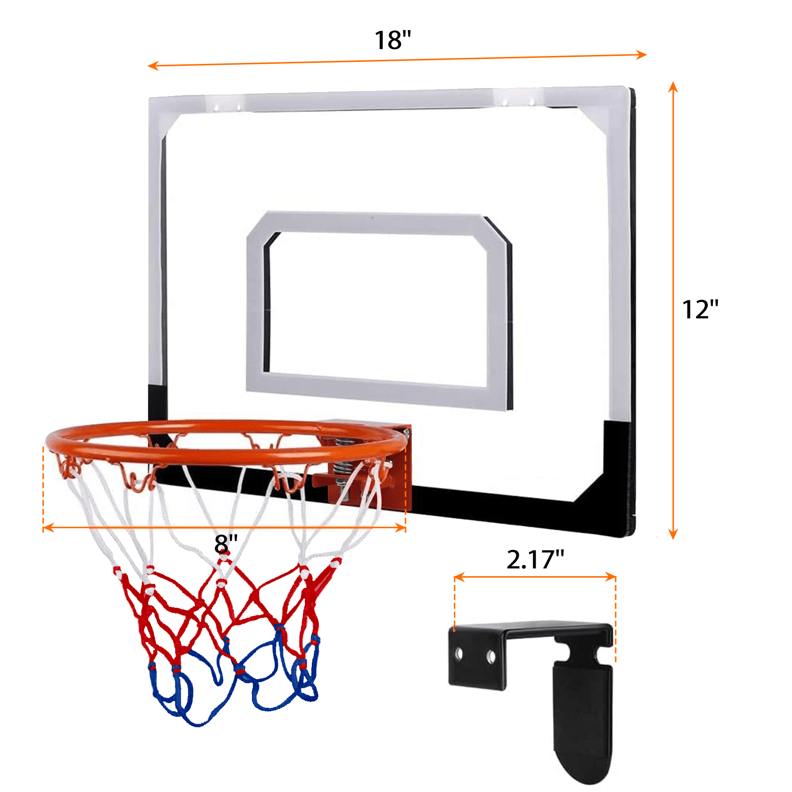 Pro Room Basketball Hoop Over The Door - Wall Mounted Basketball Hoop Set - Indoor Basketball Hoop - FurniFindUSA