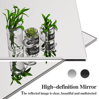 60"x36" Oversized Modern Rectangle Bathroom Mirror with Silver Frame Decorative Large Wall Mirrors for Bathroom Living Room - FurniFindUSA