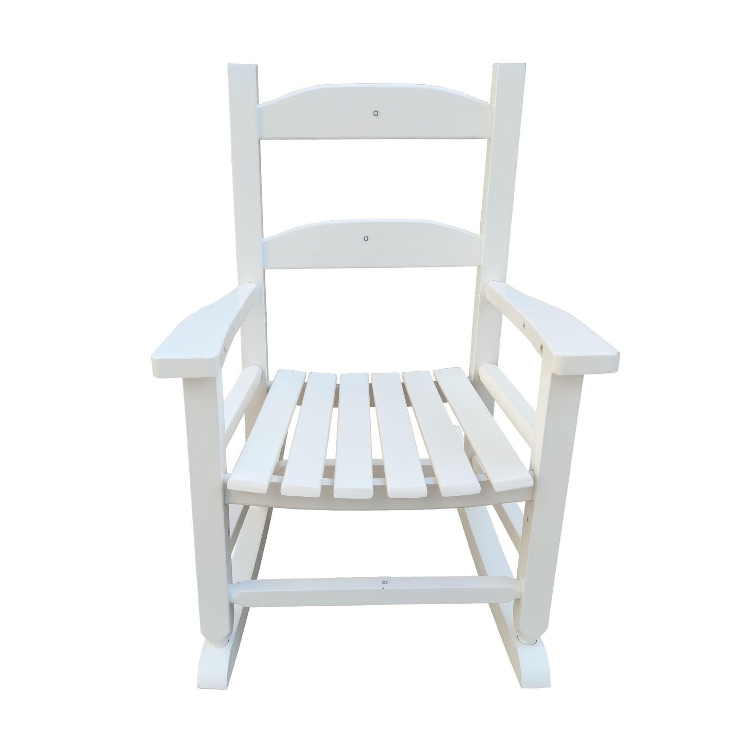 Children's rocking white chair- Indoor or Outdoor -Suitable for kids-Durable-populus wood - FurniFindUSA