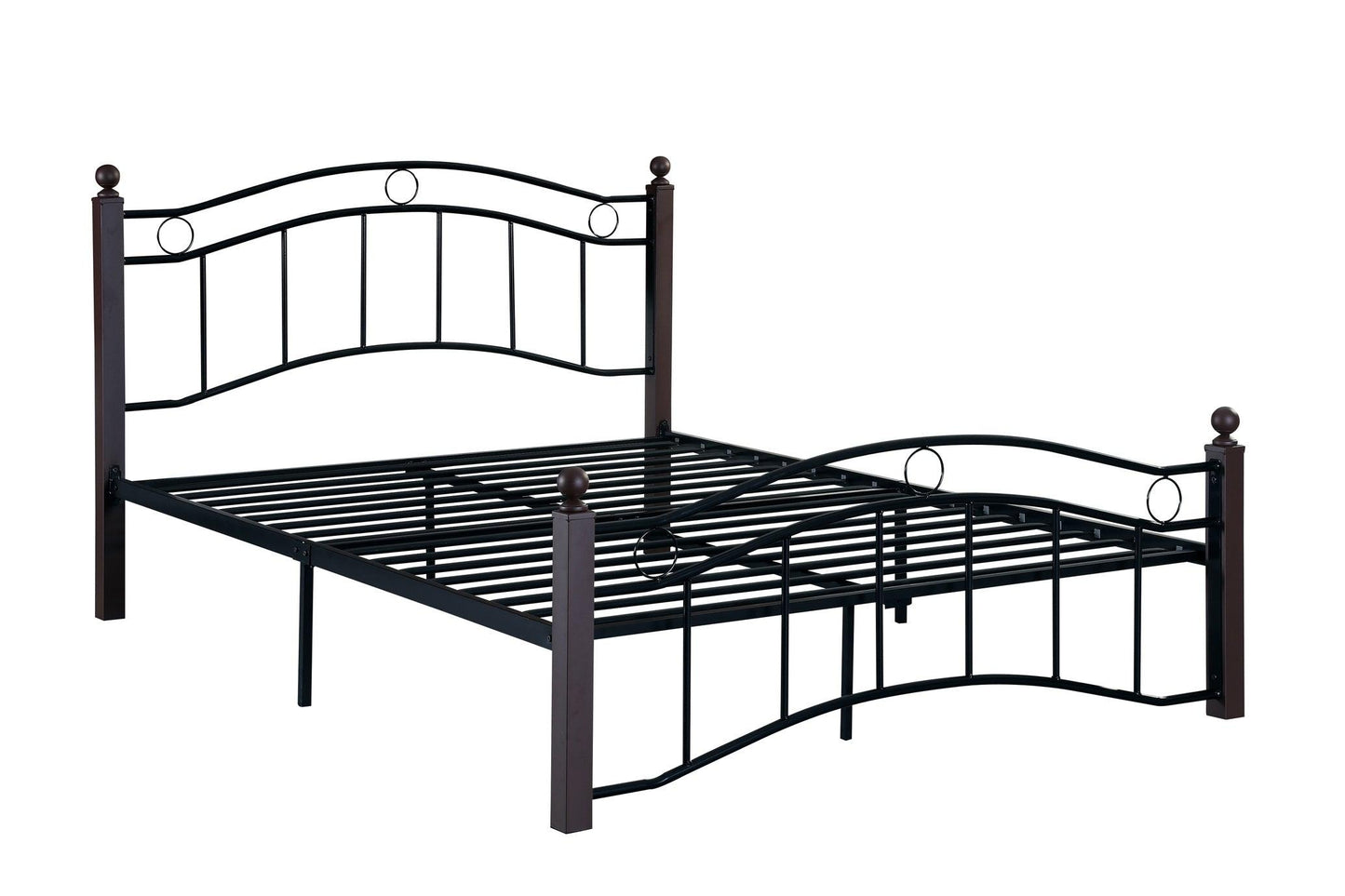 Queen Size Metal Bed Frame with Headboard and Footboard - FurniFindUSA