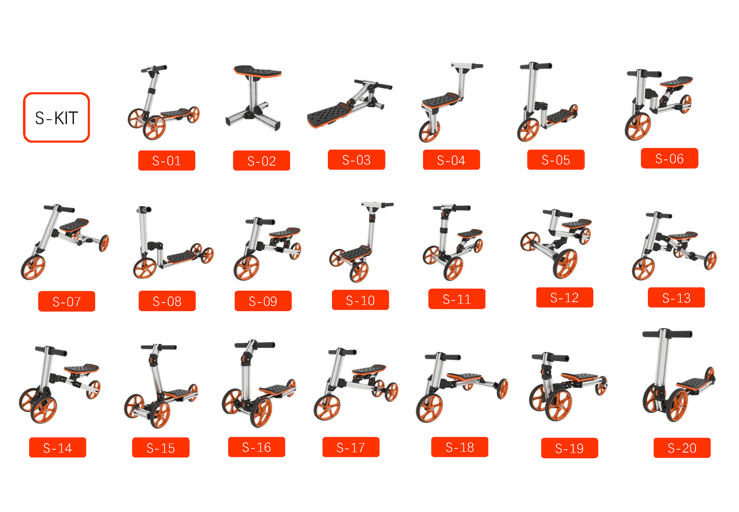 Modular design High-strength material electric innovation kart, more than 20 kinds of assembly methods - FurniFindUSA