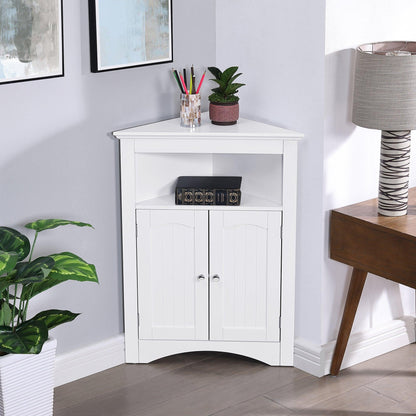 sideboard cabinet corner cabinet Bathroom Floor Corner Cabinet with Doors and Shelves Kitchen - FurniFindUSA