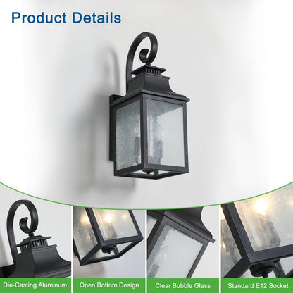 Large Outdoor Wall Lamps With Glass - FurniFindUSA