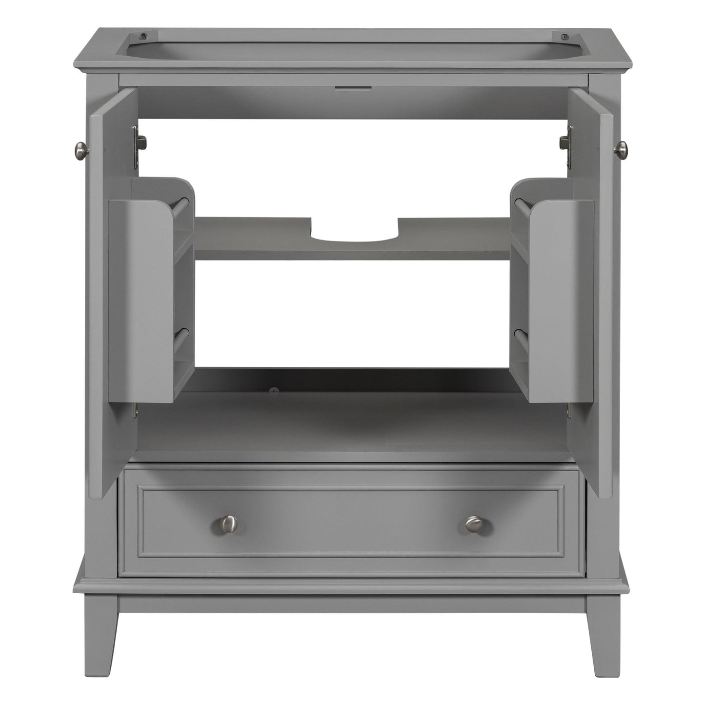 30 inch bathroom vanity no sink base only gray - FurniFindUSA