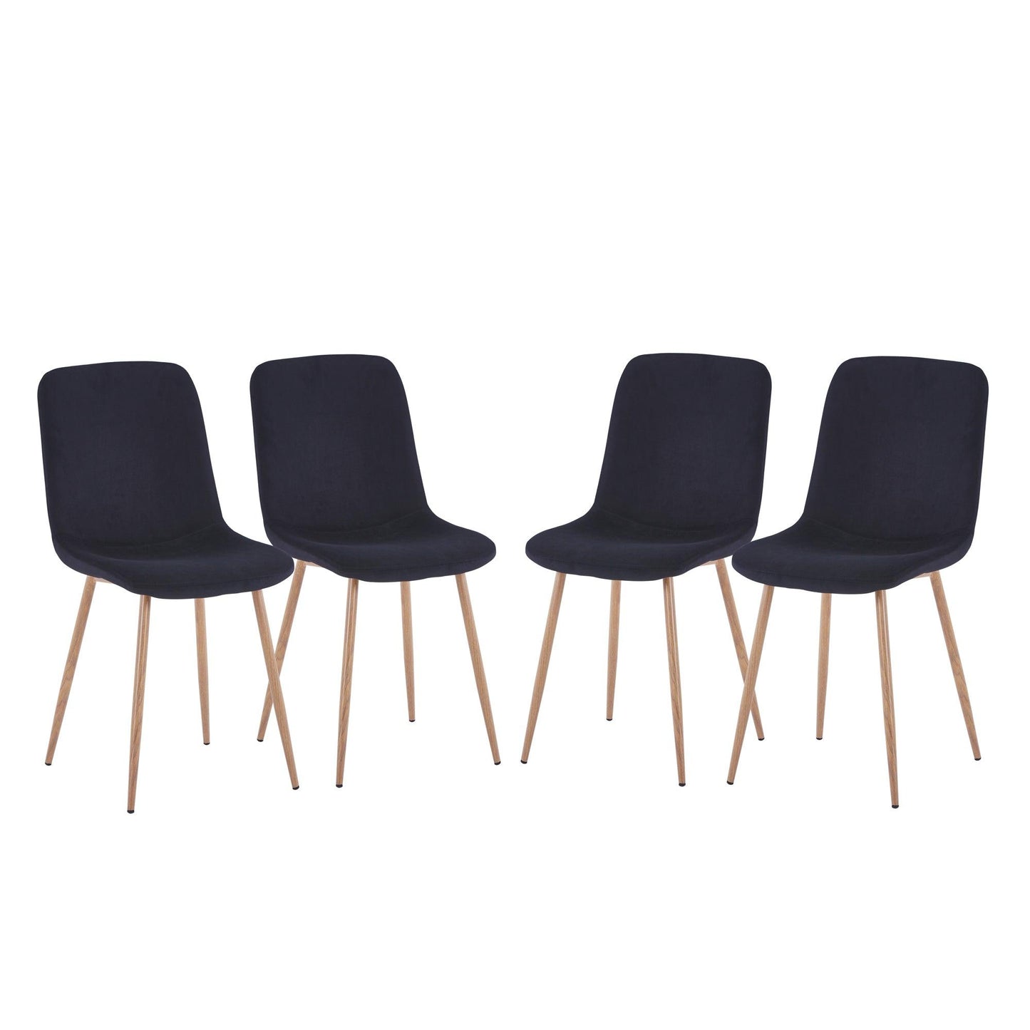 Dining Chair 4PCS（BLACK）Modern style New technology Suitable for restaurants cafes taverns offices - FurniFindUSA