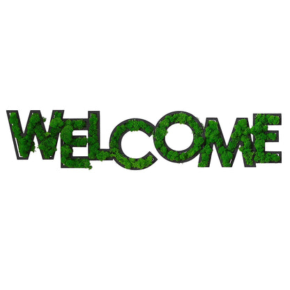 WELCOME Letter Art Moss Wall Decor - FurniFindUSA