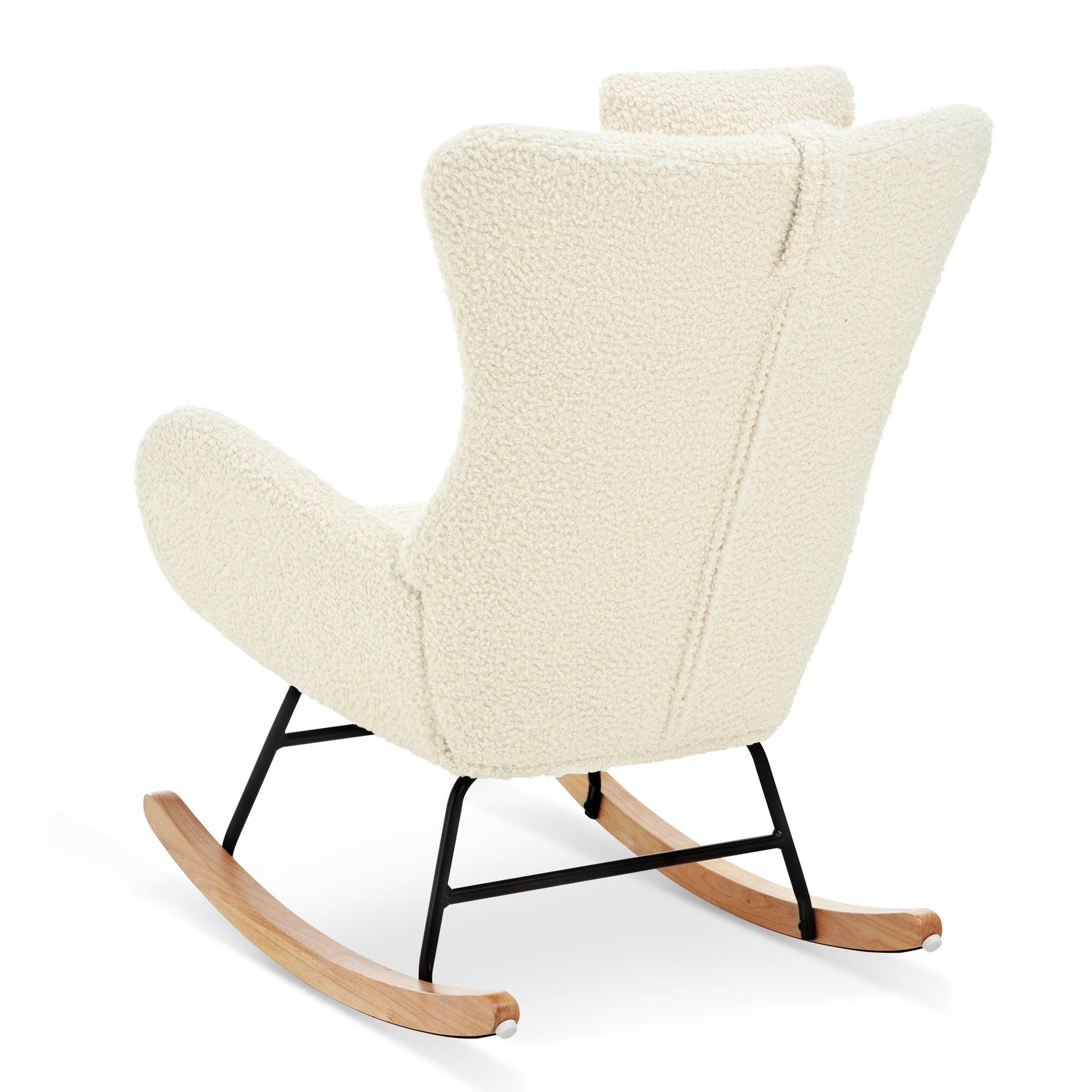 Rocking Chair - with rubber leg and cashmere fabric suitable for living room and bedroom - FurniFindUSA