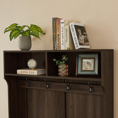 Coat Rack with Storage Shoe Cabinet - FurniFindUSA