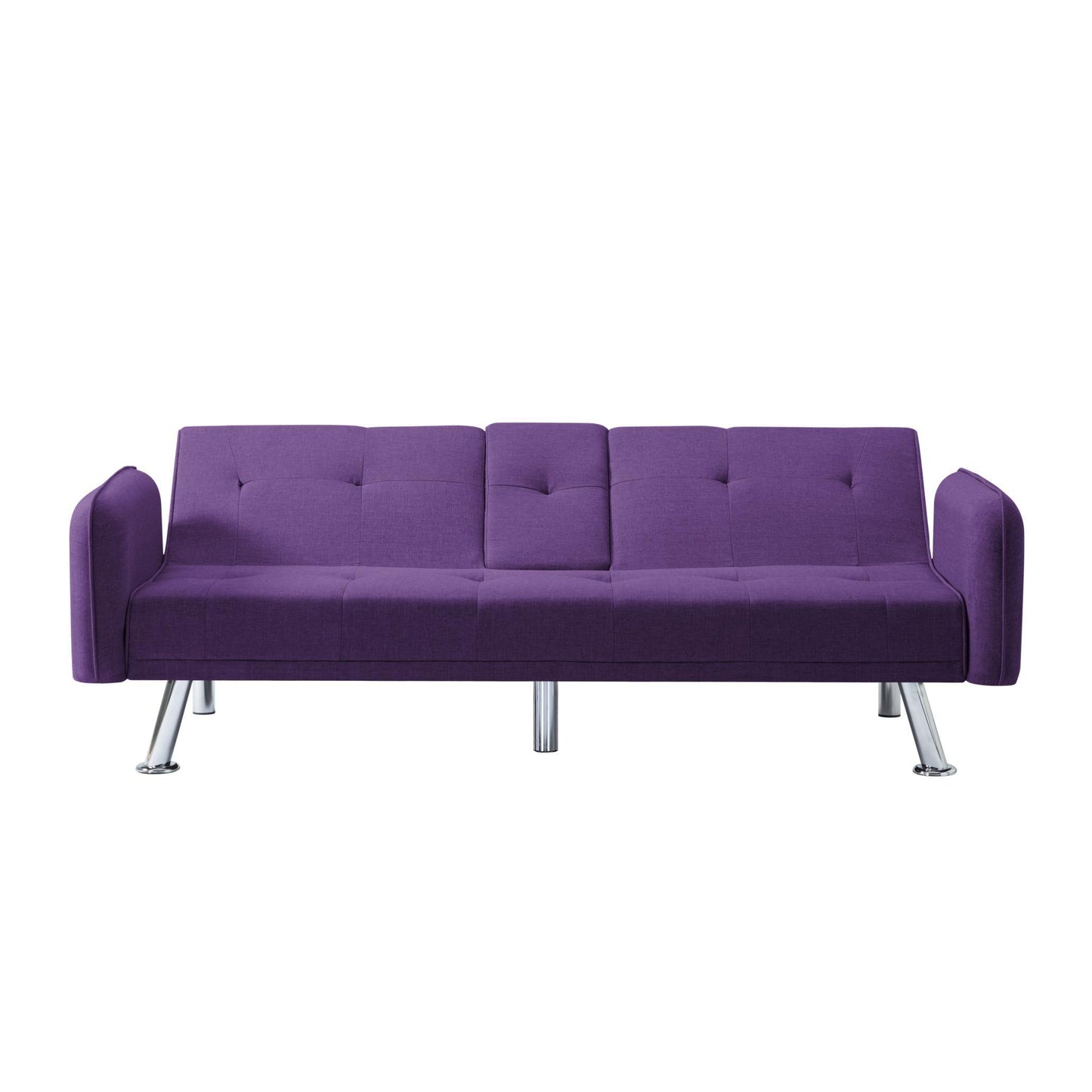 74.8” Futon sleeper sofa bed（Please note that the center leg is a steel leg） - FurniFindUSA