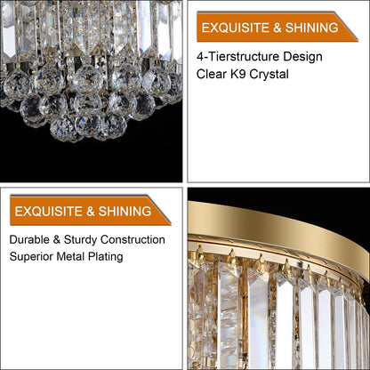 Gold luxury modern style crystal lights,large ceiling chandeliers,dining room,living room,bedroom - FurniFindUSA