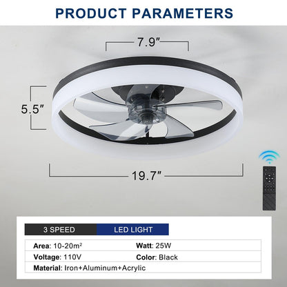 Ceiling Fan with Lights Dimmable LED - FurniFindUSA