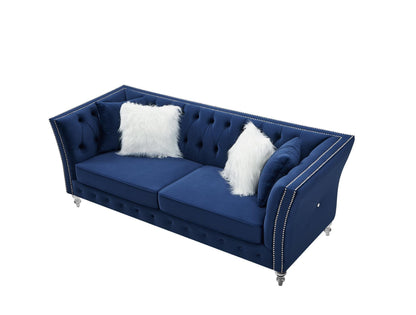 Solid Color Tufted Sofa for Living Room - FurniFindUSA