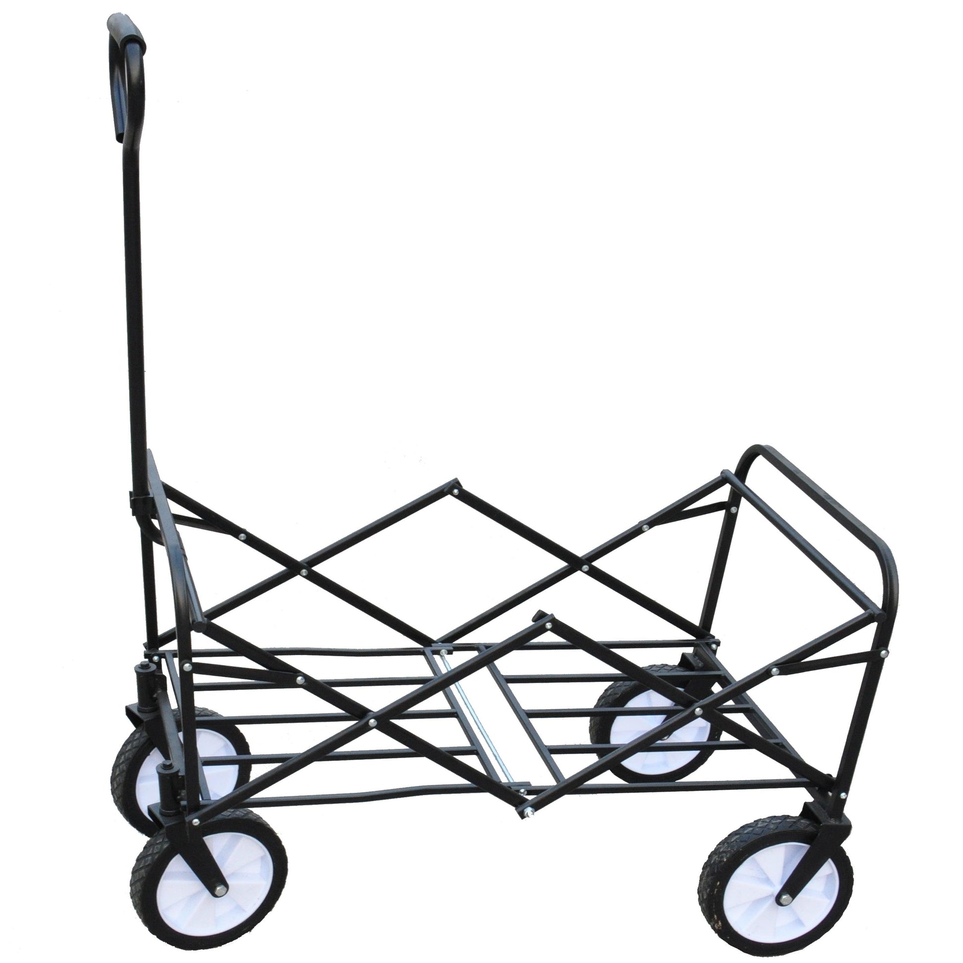 Folding Wagon Garden Shopping Beach Cart (Blue) - FurniFindUSA