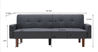 Solid Color Manufacture Sofa Bed Simple Combination Living Room Adjustable Couch - FurniFindUSA