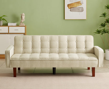 Solid Color Tufetd Sofa Save Space for Living Room - FurniFindUSA