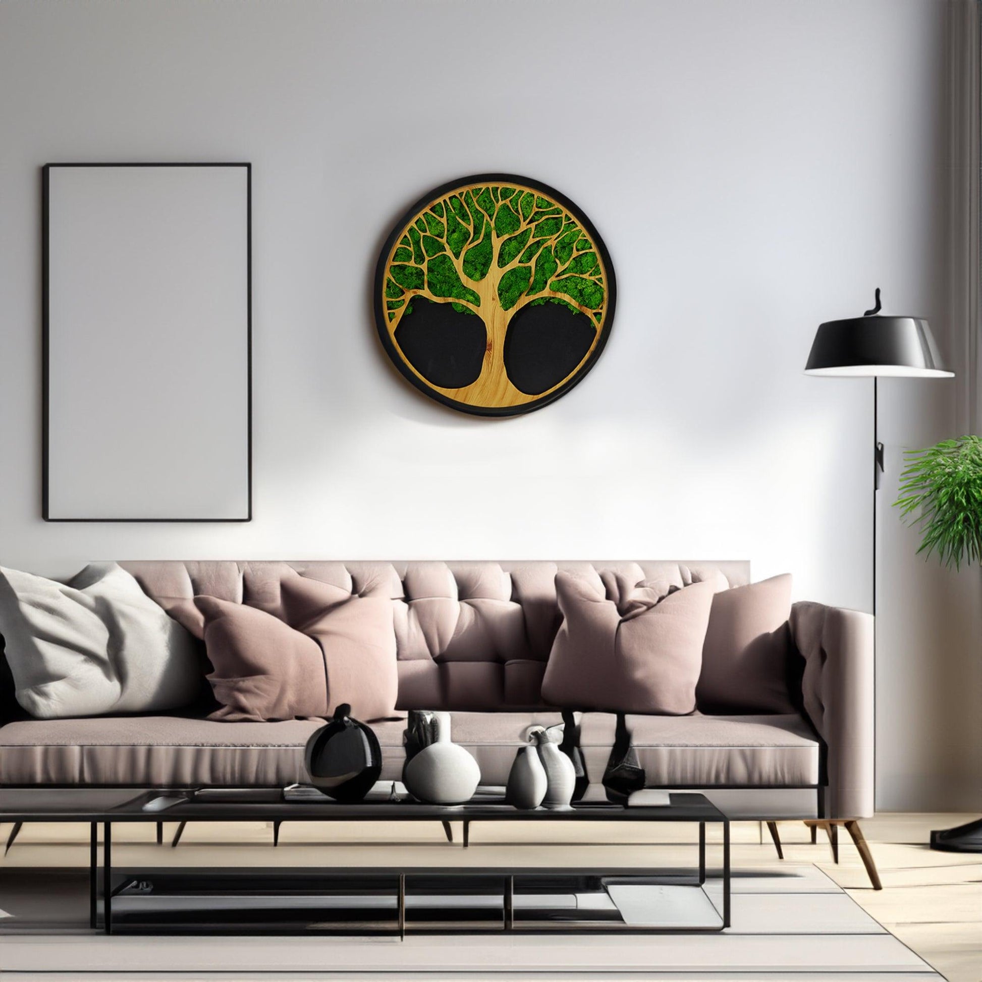 Life Tree Moss Metal Wall Art - FurniFindUSA