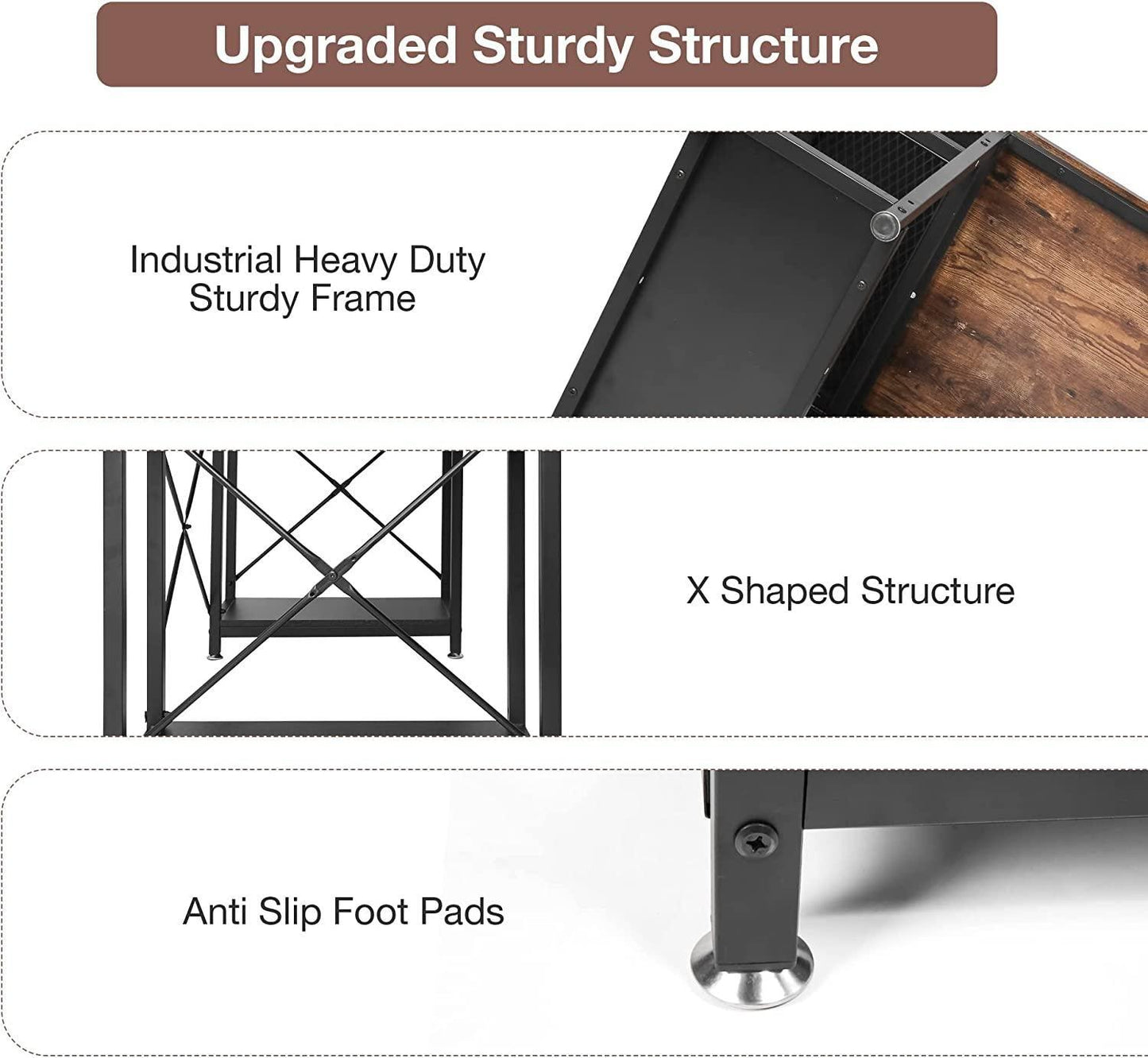 47.2" Computer Desk w/ 4 Storage Shelves & 4 Hooks, Large Desk Study Writing Table, Home Office Desk - FurniFindUSA