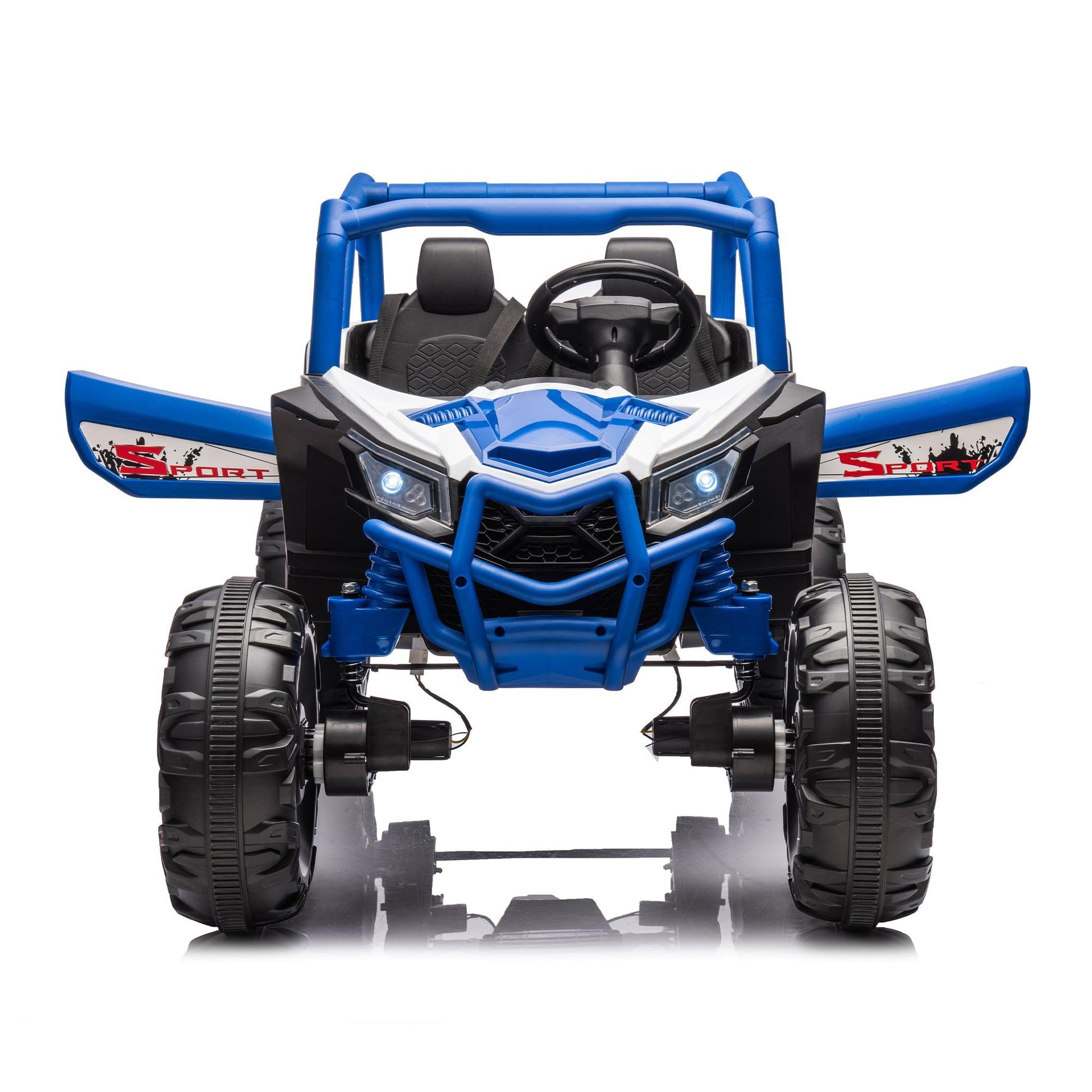 Side by Side 4x4 Ride on Off-Road Truck with Parent Remote Control, Battery Powered Electric Car - FurniFindUSA