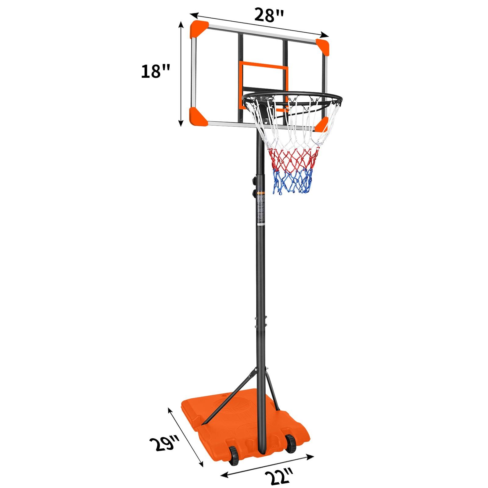 Portable Basketball Goal System with Stable Base and Wheels use for Indoor Outdoor - FurniFindUSA