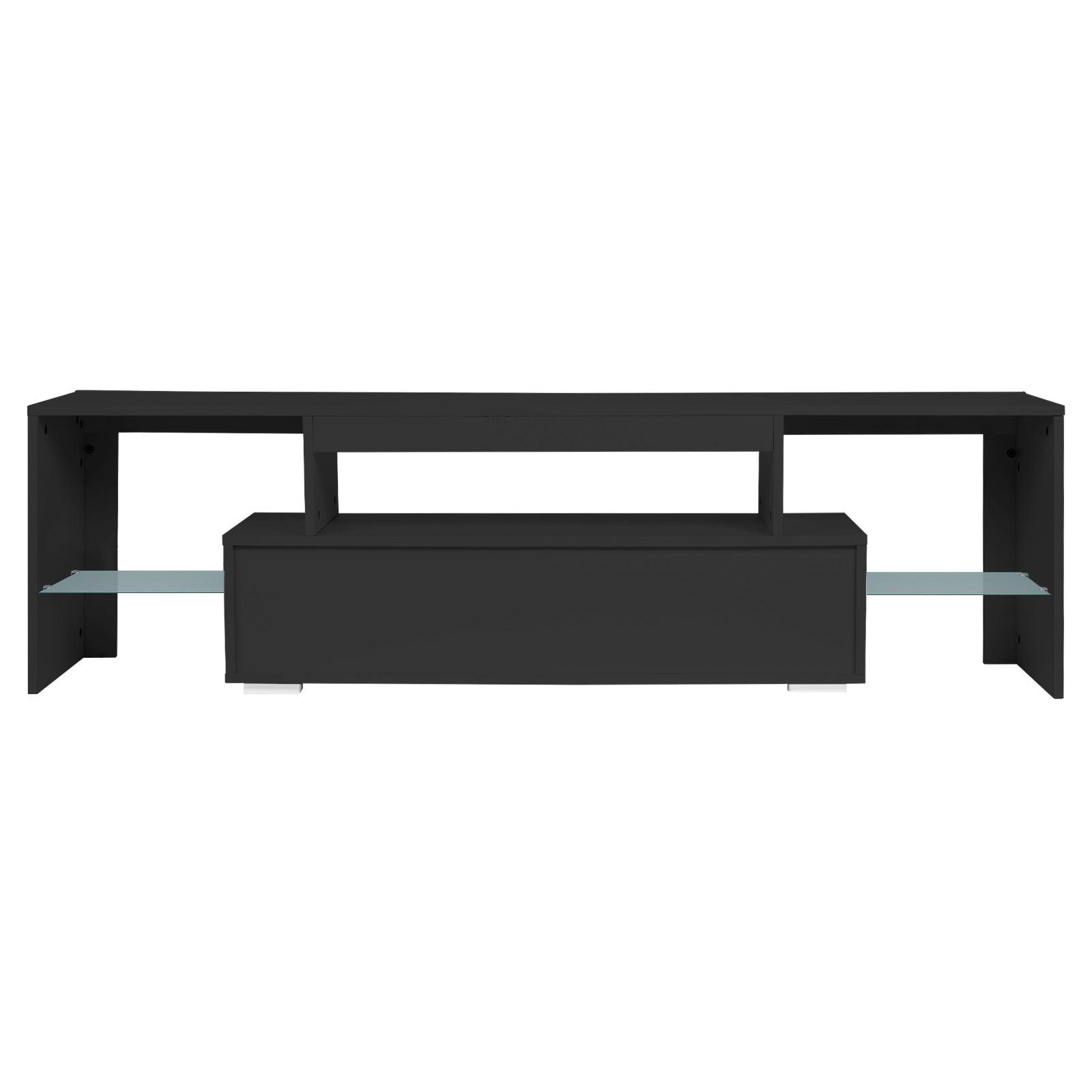 LED TV stand modern TV stand with storage Entertainment Center with drawer TV cabinet - FurniFindUSA