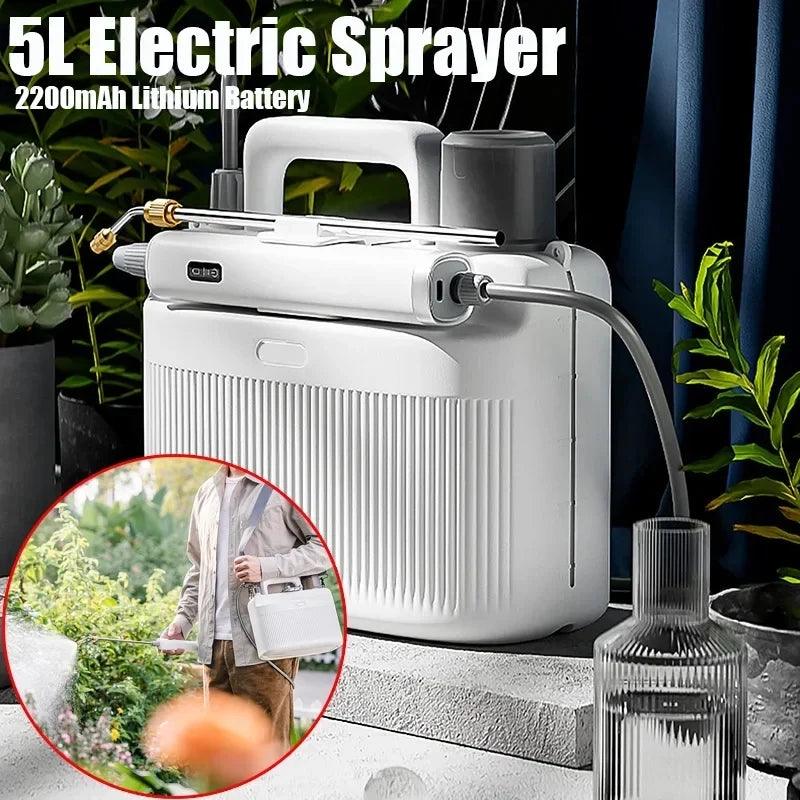 5L Garden Electric Sprayer Pesticide Spray Watering Flower Electric Tools For 2200mAh Lithium Battery Mini Atomization Sprayer - FurniFindUSA